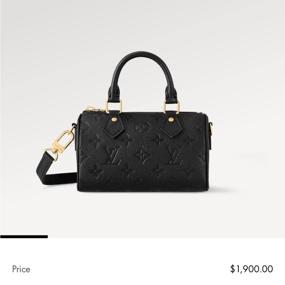 Authentic EUC - Louis Vuitton Nano Speedy in Monogram Empreinte Leather